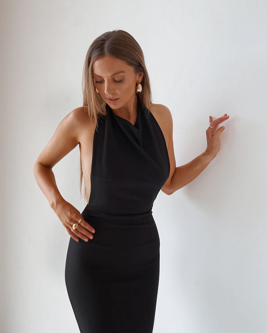 Backless Gown - Black - Image 6