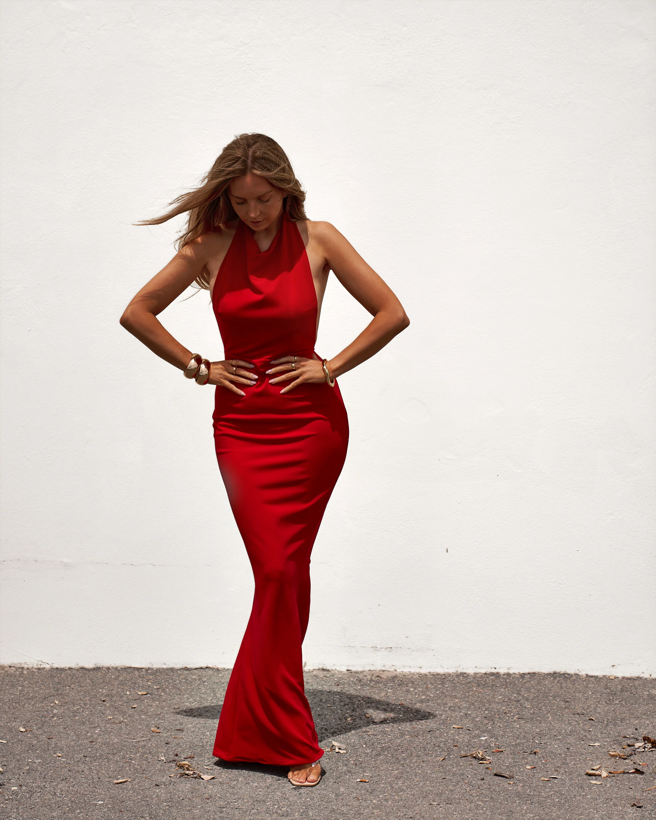 Backless Gown - Chilli - Image 11