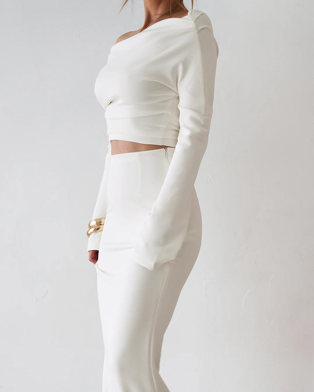 Cupro Maxi Skirt - Vintage White - Image 4