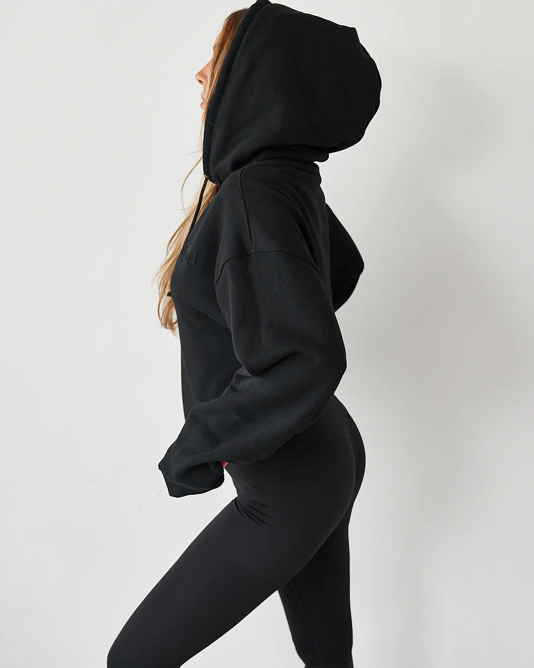 Embossed Hoodie - Black - Image 4