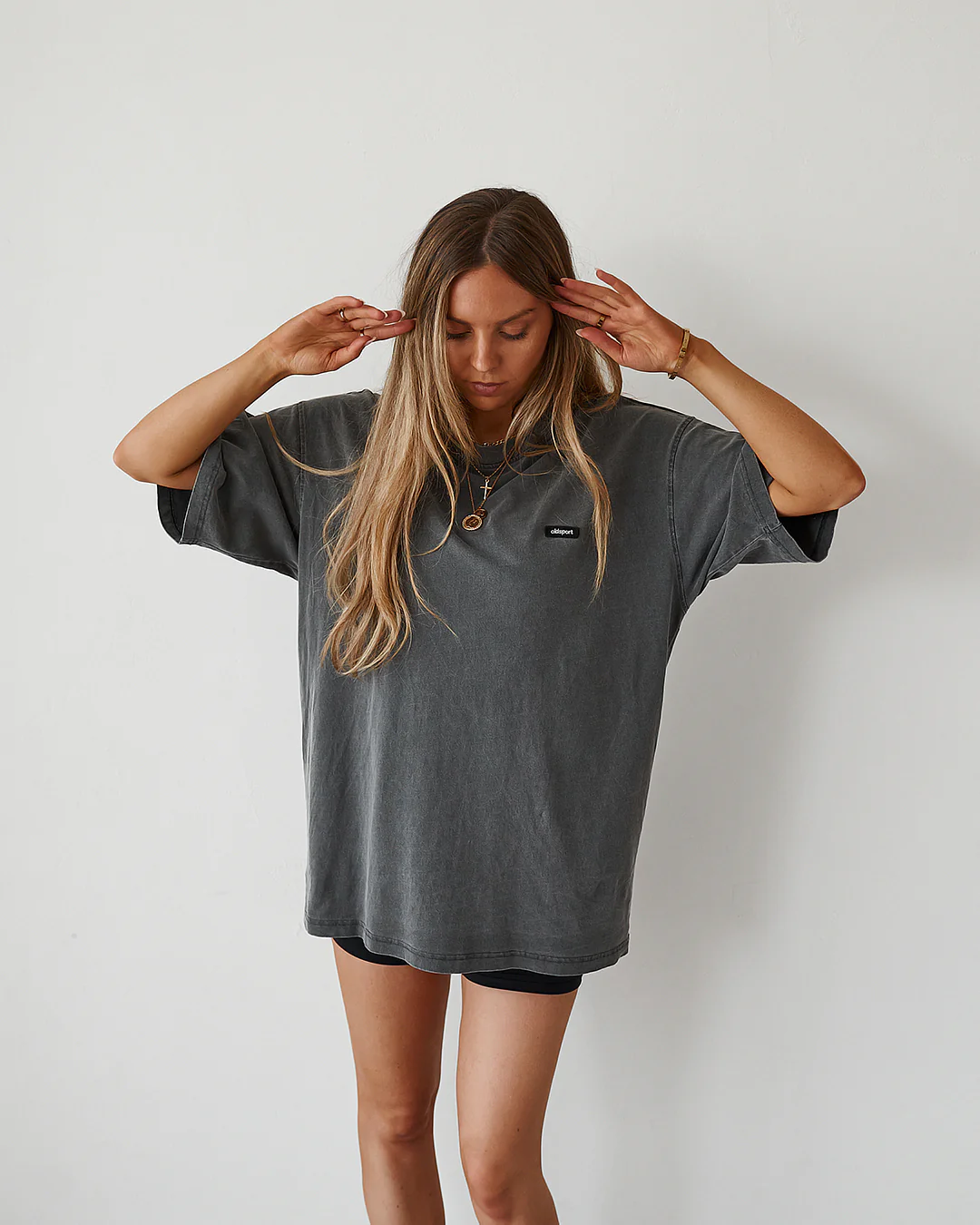 Oversized Tee - Washed Black - Image 10