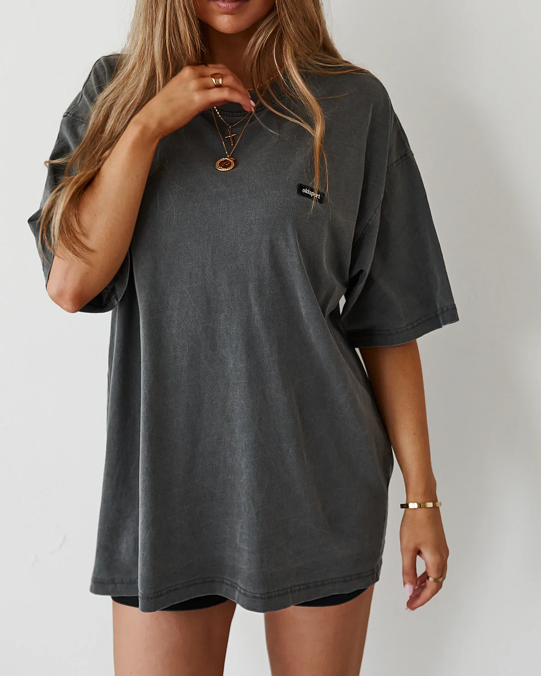 Oversized Tee - Washed Black - Image 6