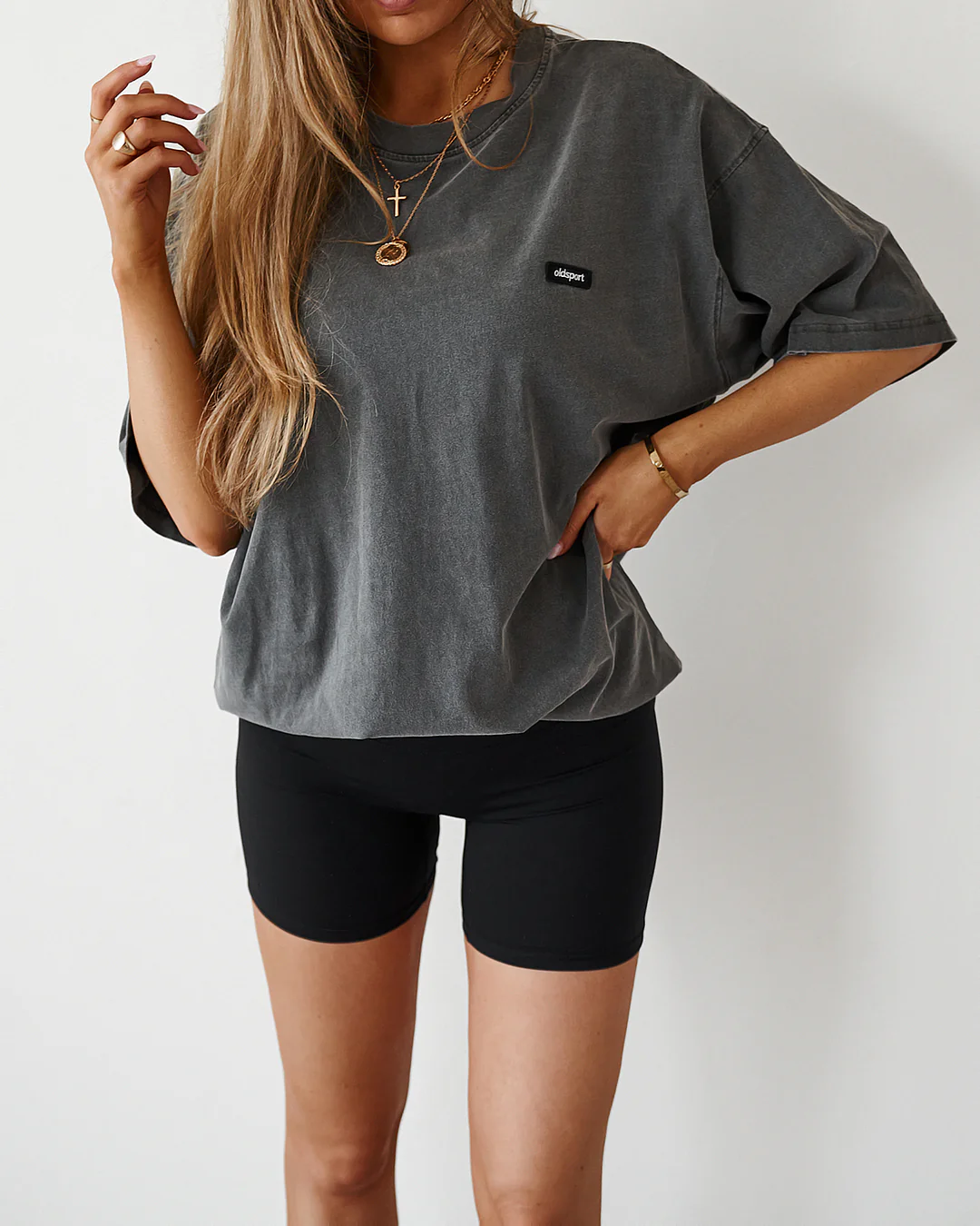 Oversized Tee - Washed Black - Image 9