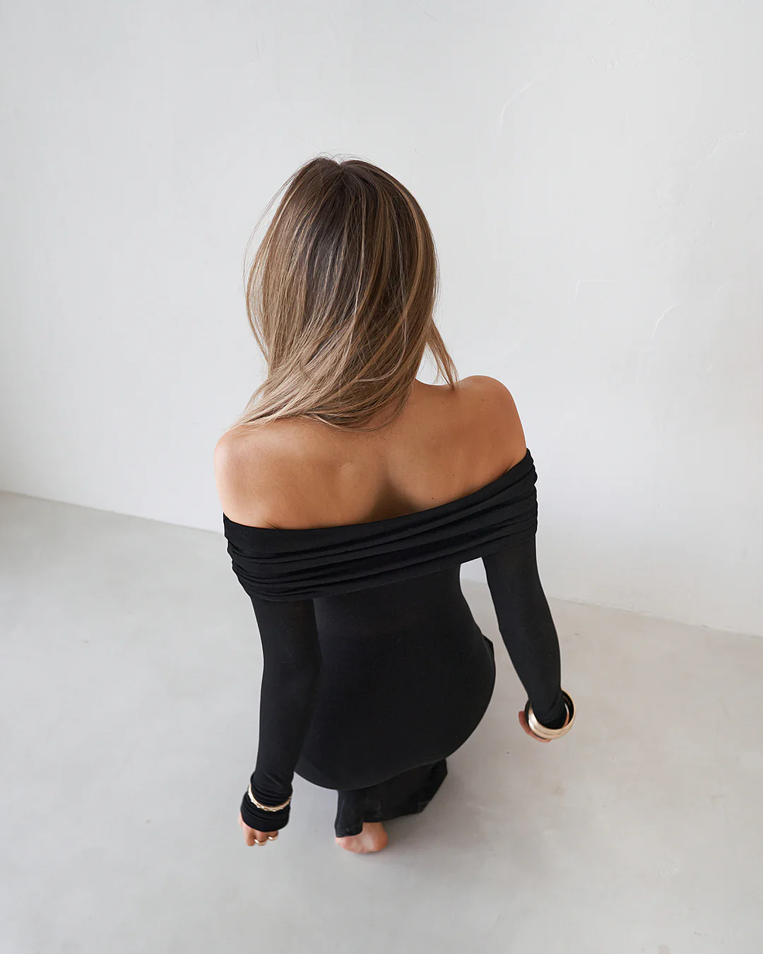 Sheer Maxi Dress - Black - Image 4