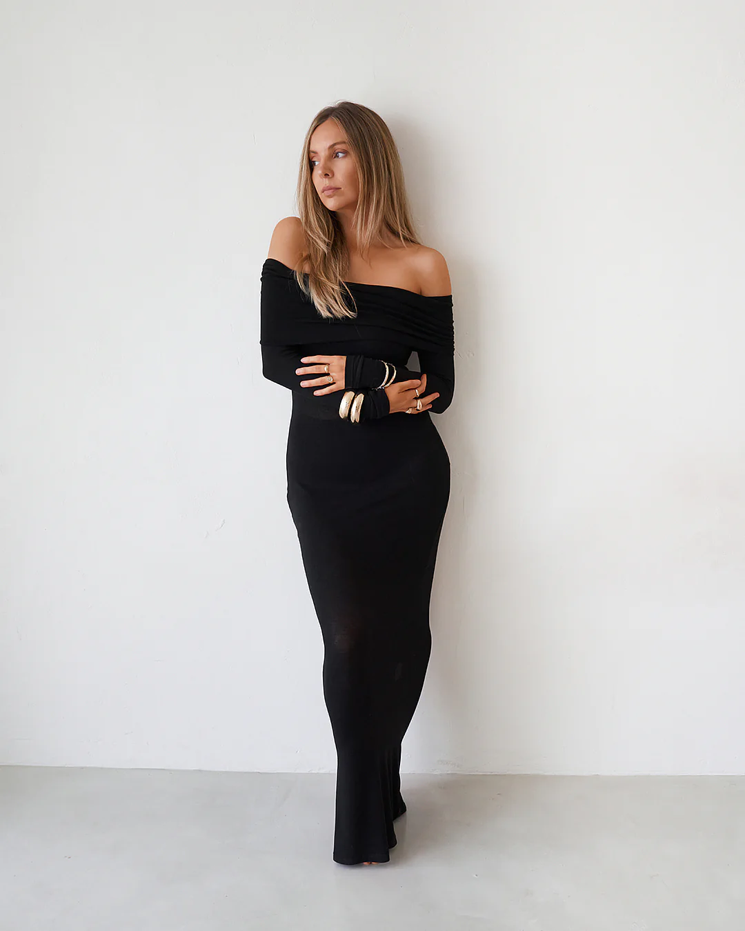 Sheer Maxi Dress - Black - Image 6