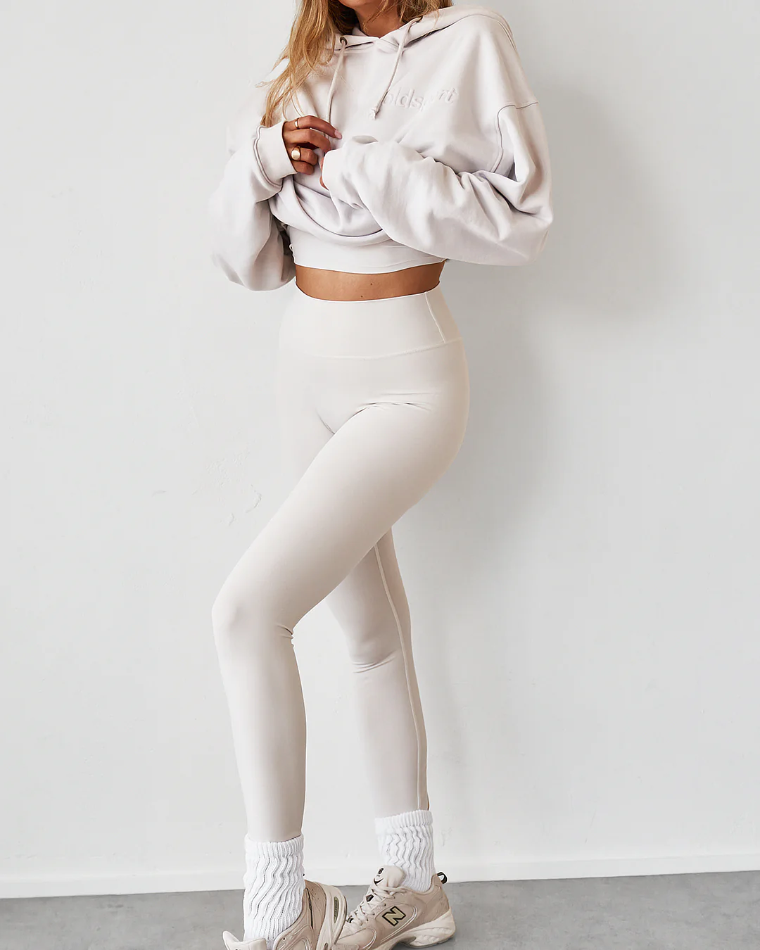 Sports Full Length Leggings - Almond - Image 6