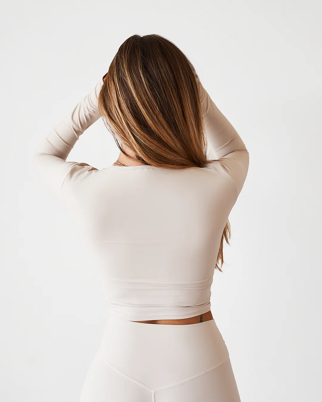 Sports Long Sleeve Top - Almond - Image 3