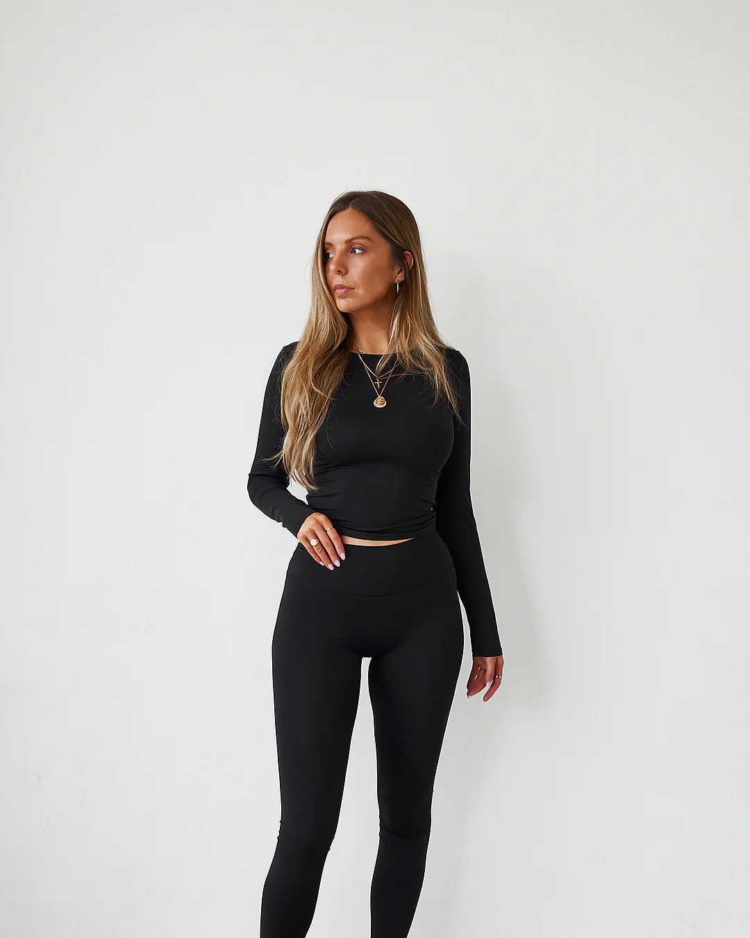 Sports Long Sleeve Top - Black - Image 3