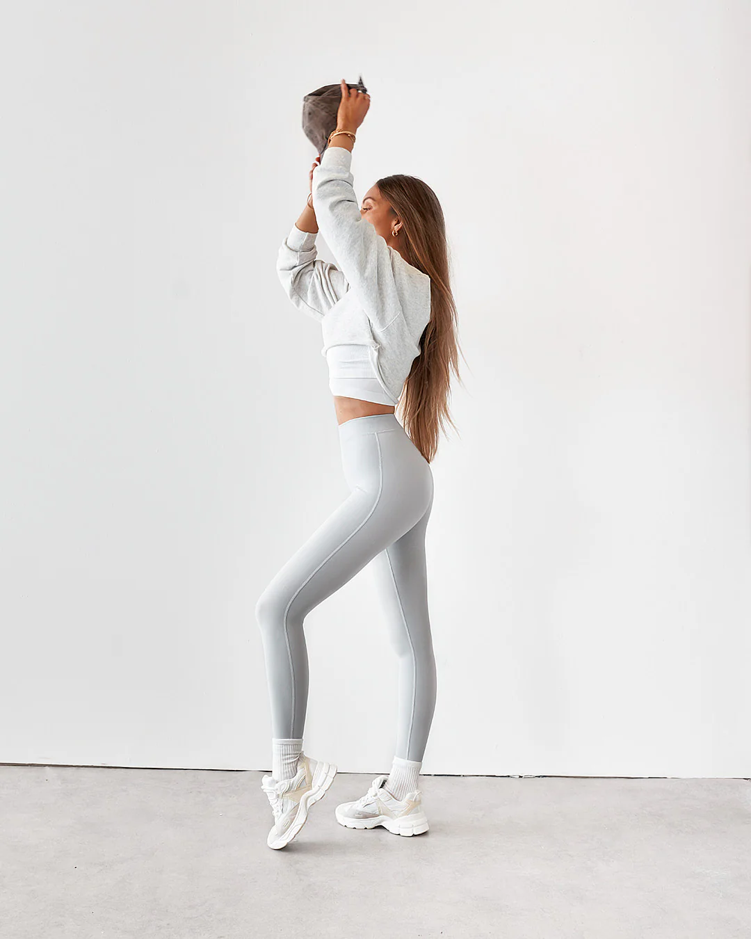 Sweat Crop - Grey Marle - Image 4