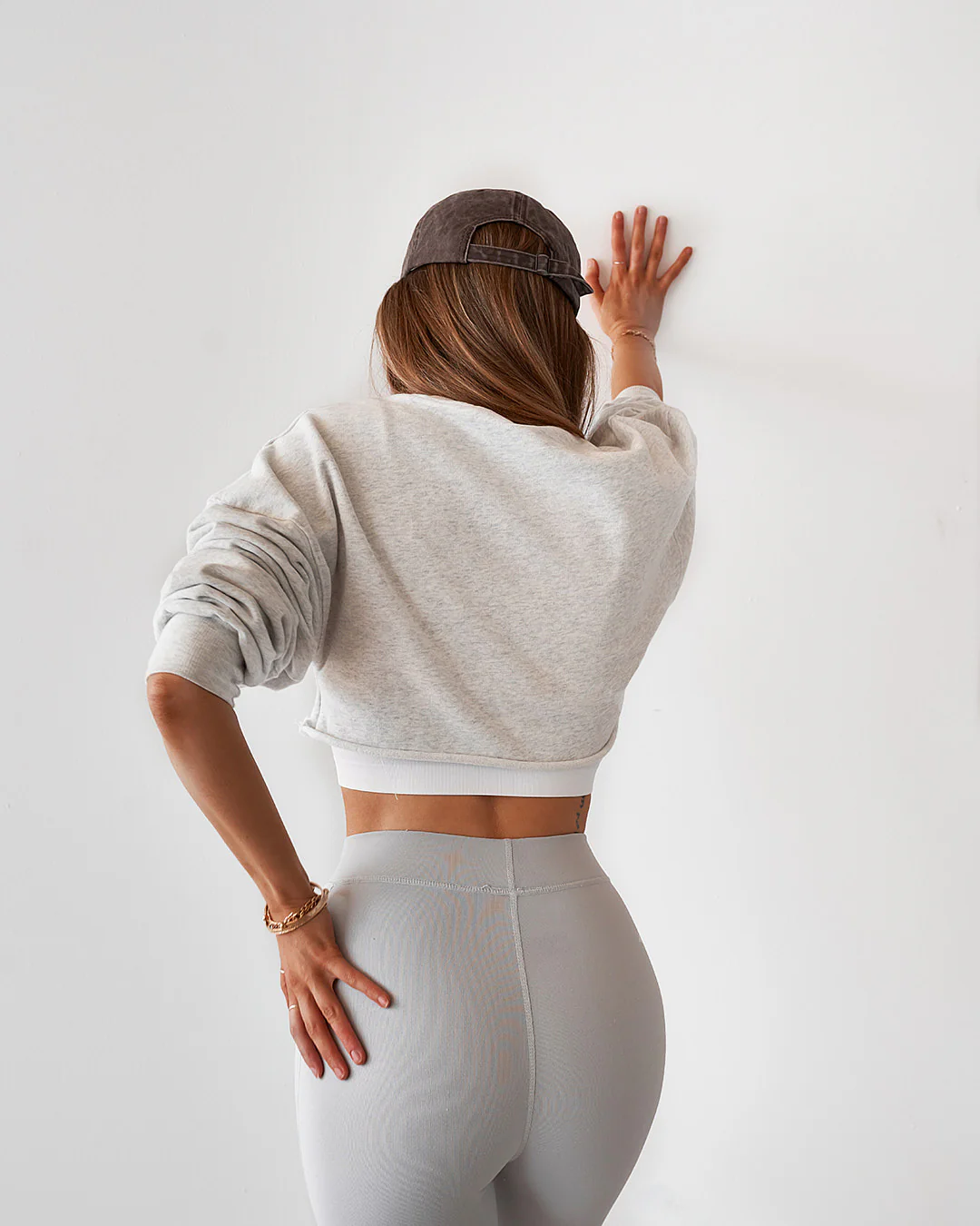 Sweat Crop - Grey Marle - Image 9